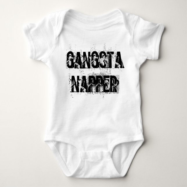 Body Para Bebê Napper de Gangsta (Frente)