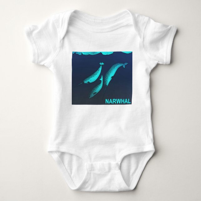 Body Para Bebê Narwhal (Frente)