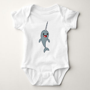 Body Para Bebê Narwhal feliz