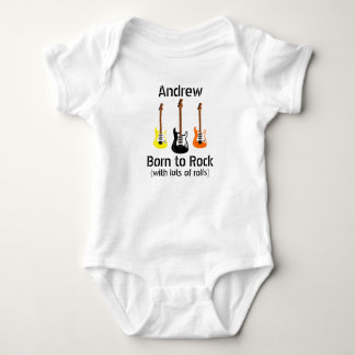 Body Para Bebê Nascer a Rock com muitos Rolls Bebê Roupa