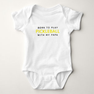 Body Para Bebê Nascer De Jogar Pickleball Com Meu Papa
