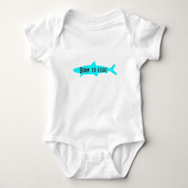 Body Para Bebê Nascer de peixe de bife! (Frente)