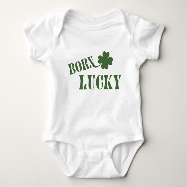 Body Para Bebê Nascer Lucky St Patricks Criança Bodydress (Frente)