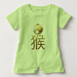 Body Para Bebê Nascer no bebê verde do ano 2016 do macaco