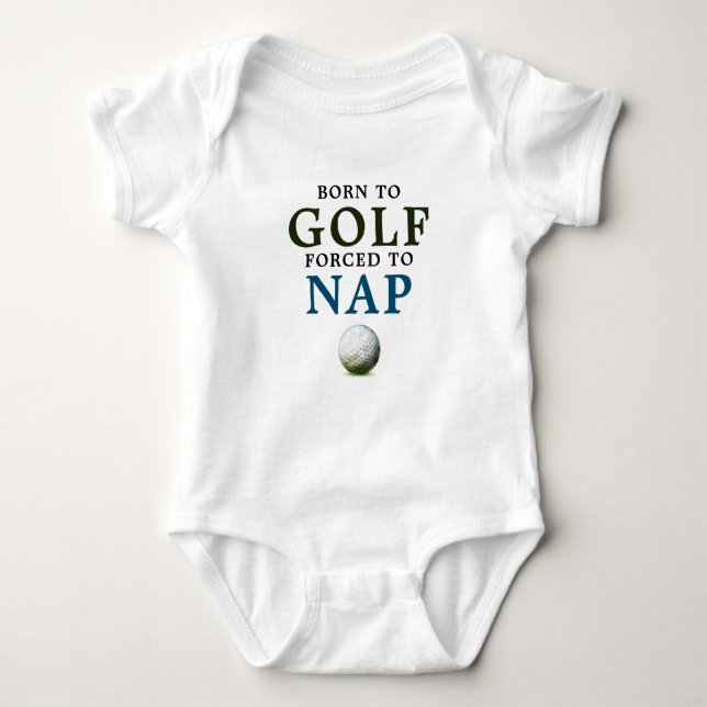Body Para Bebê Nascer para Golfe Forçado a Nap Golfe Engraçado (Frente)