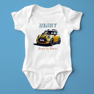 Body Para Bebê Nascer para Race Nome Personalizado