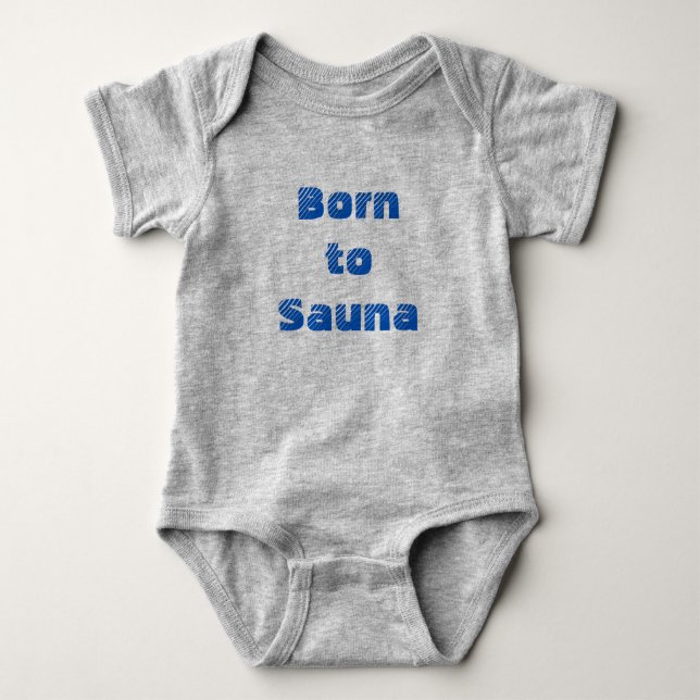 Body Para Bebê Nascer para Sauna Baby One-Piece (Cinza) (Frente)