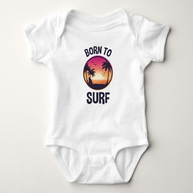 Body Para Bebê Nascer Para Surf (Frente)
