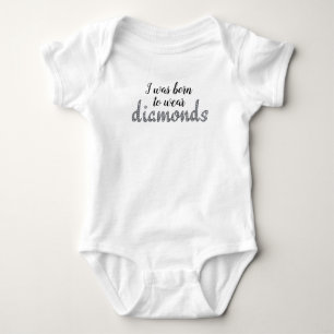 Body Para Bebê Nascer para Vestir design faux bling de Diamantes