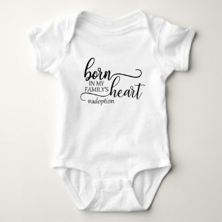 Body Para Bebê Nascer Personalizado de Adoção no coração da minha