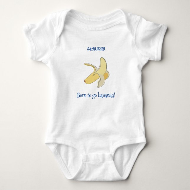 Body Para Bebê Nascer personalizável para a Banana (Frente)