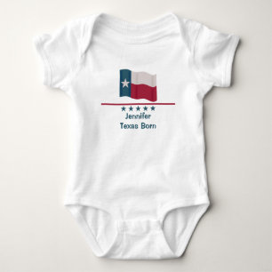 Body Para Bebê Nascer Texas Long Star Flag Name Personalizado Bab