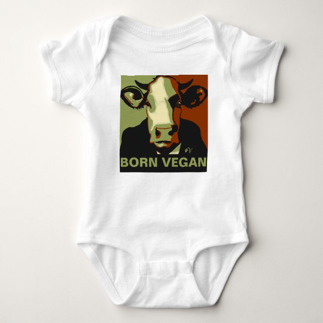 Body Para Bebê Nascer Vegan Camo Pop Art Bebê Jumper (Frente)