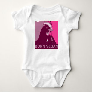 Body Para Bebê Nascer Vegan Pink Pop Art Chicken Jumper Bebê