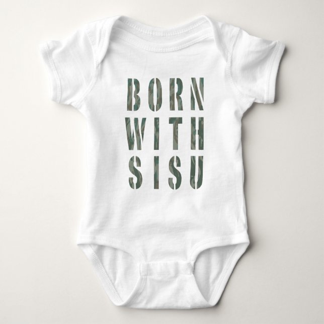 Body Para Bebê Nascido com Sisu Camo 1 (Frente)