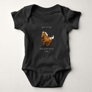 Body Para Bebê Nascido no Ano do Cavalo do Zodíaco Chinês