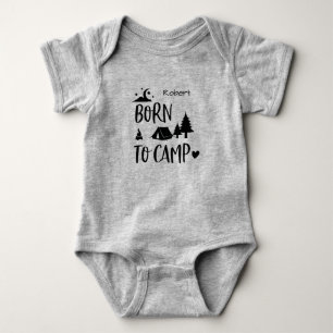Body Para Bebê Nascido para Acampar Personalizado