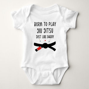 Body Para Bebê Nascido para Praticar Jiu Jitsu Assim Como o Papai