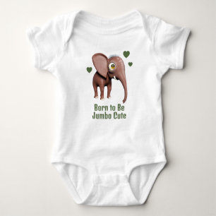 Body Para Bebê Nascido para Ser Bebê Elefante Enorme Fofo Persona