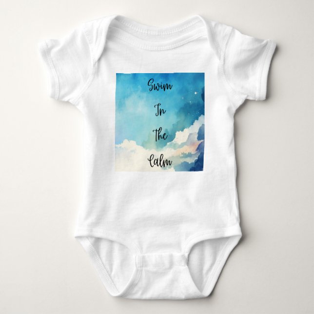 Body Para Bebê Natação Na Calma (Frente)