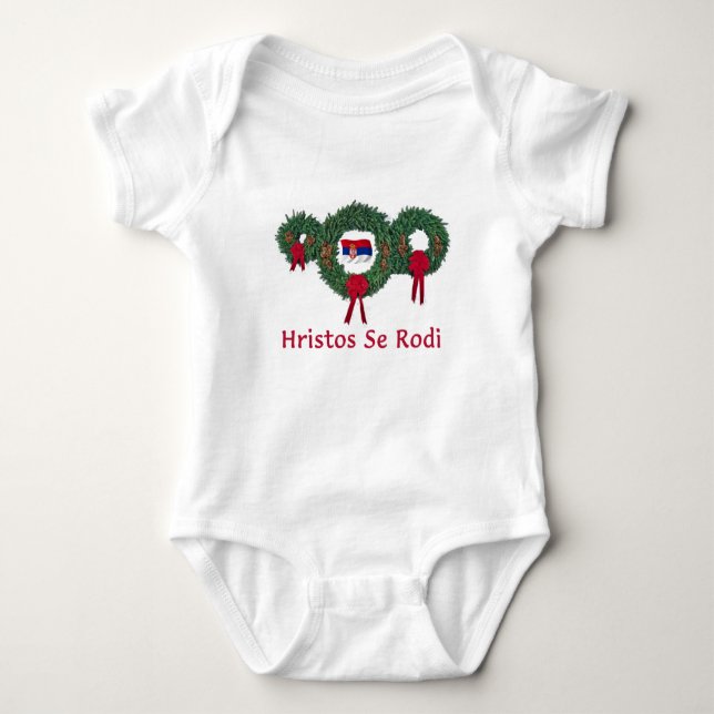 Body Para Bebê Natal 2 de Serbia (Frente)