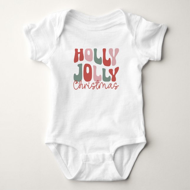 Body Para Bebê Natal Alegre e Feliz (Frente)
