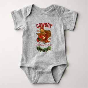 Body Para Bebê Natal Cowboy