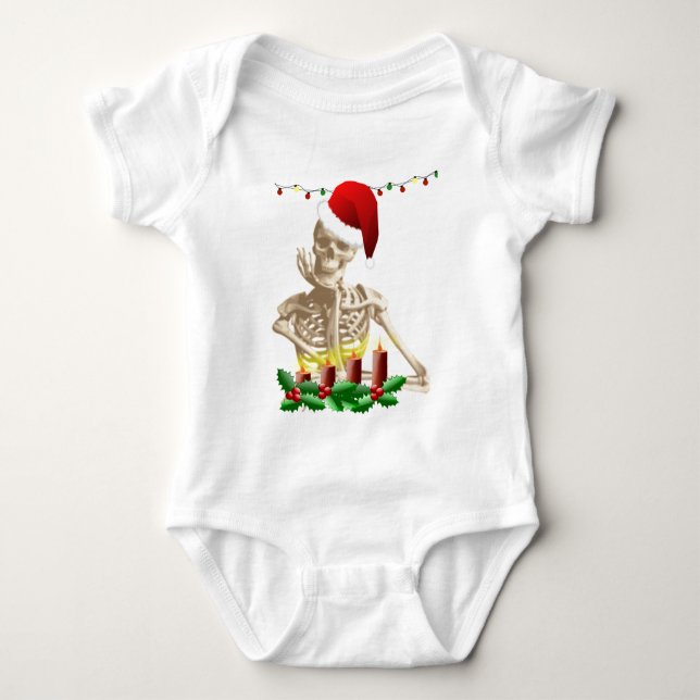 Body Para Bebê natal crânio (Frente)
