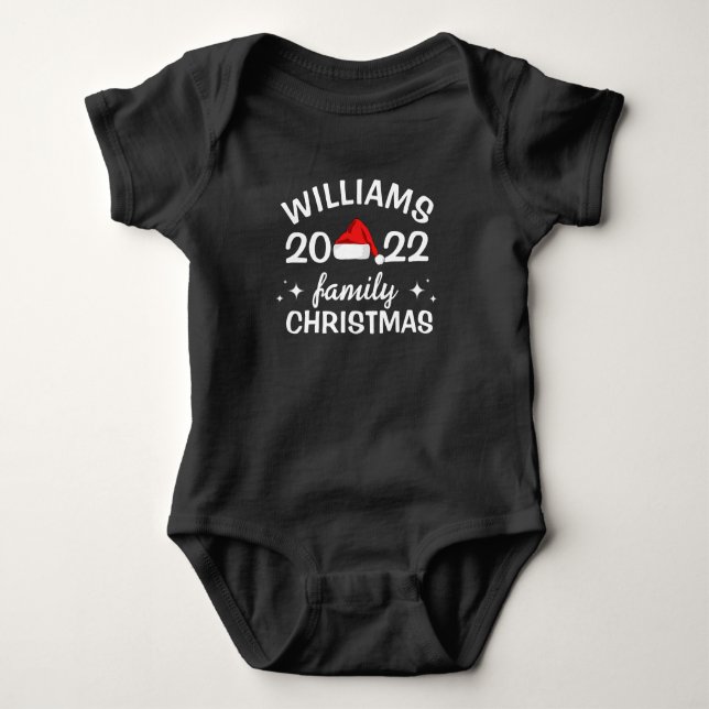 Body Para Bebê Natal da família personalizada (Frente)