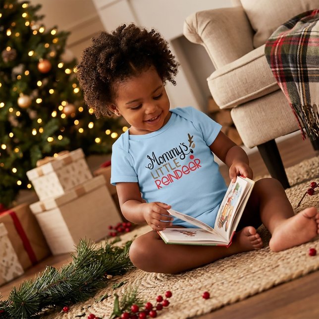 Body Para Bebê Natal da Rena Pequena da Mamãe (Criador carregado)