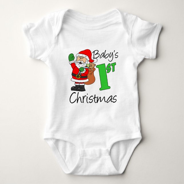 Body Para Bebê Natal de 1rua do bebê (Frente)