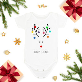 Body Para Bebê Natal de Rebelde Whimsical de Férias Modernas