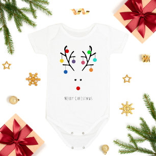 Body Para Bebê Natal de Rebelde Whimsical de Férias Modernas