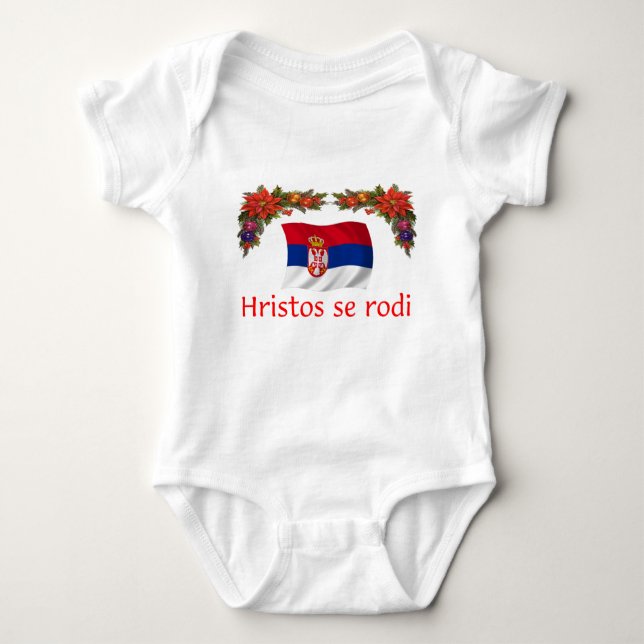 Body Para Bebê Natal de Serbia (Frente)