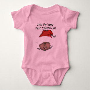 Body Para Bebê Natal do bebê do afro-americano o ø