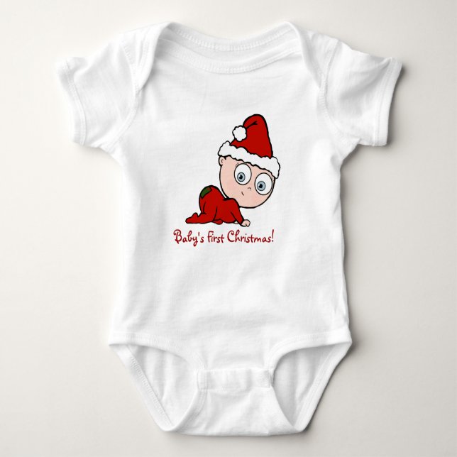 Body Para Bebê Natal do bebê o ø (Frente)
