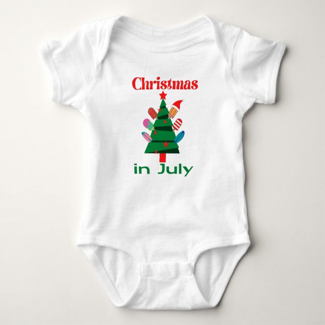 Body Para Bebê Natal em julho (Frente)