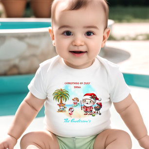 Body Para Bebê Natal Em Julho Papais noeis Bonitos Nome De Verão