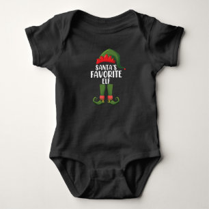 Body Para Bebê Natal Familiar Correspondente do Elfo Favorito do