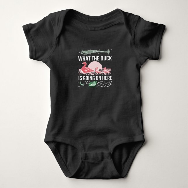Body Para Bebê Natal Feio - Que Pato (Frente)