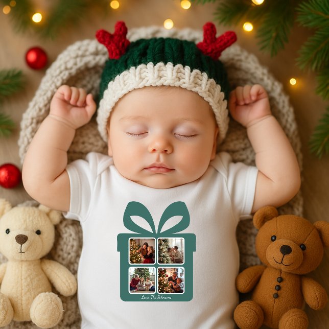 Body Para Bebê Natal Moderno Personalizado | Meu Primeiro Natal (Criador carregado)