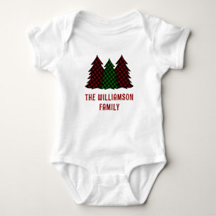 Body Para Bebê Natal Personalizado Família Correspondência Férias