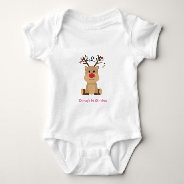 Body Para Bebê Natal personalizado para o bebê 1rua (Frente)