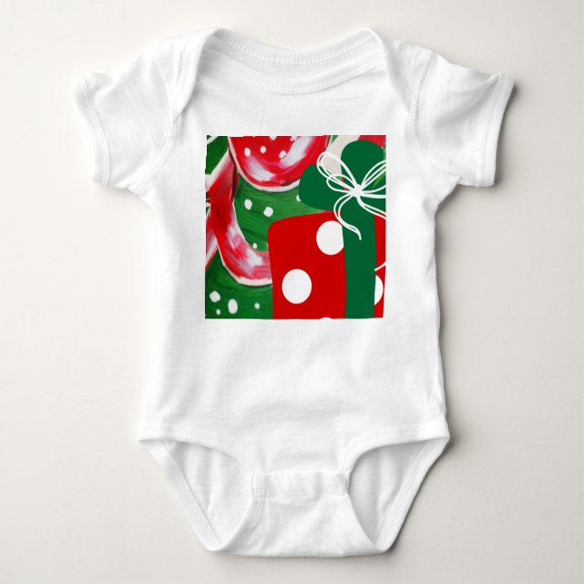 Body Para Bebê Natal presente (Frente)