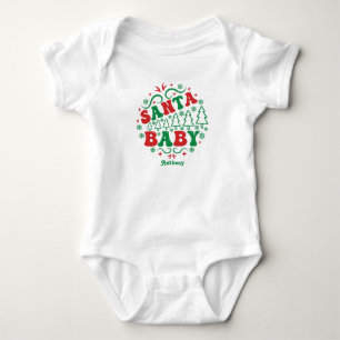 Body Para Bebê Natalzinho Personalizado Natal Retrô