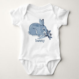 Body Para Bebê Natureza do Coelho Coelho Azul-Cria Personalizada