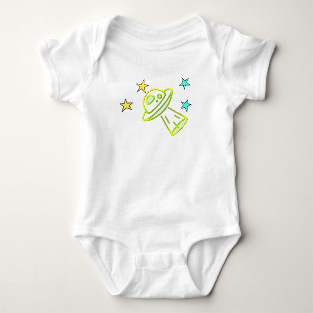 Body Para Bebê Nave espacial (Frente)