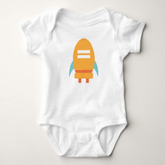 Body Para Bebê Nave espacial alaranjada Rocket do bebê bonito