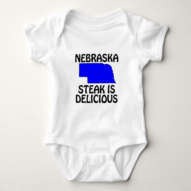 Body Para Bebê Nebraska - Bife é Delicioso (Frente)