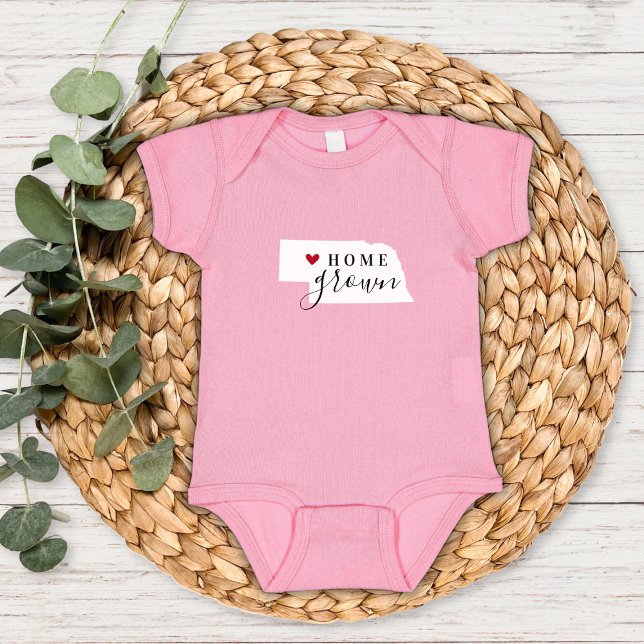 Body Para Bebê Nebraska Home Grown State Tee (Criador carregado)